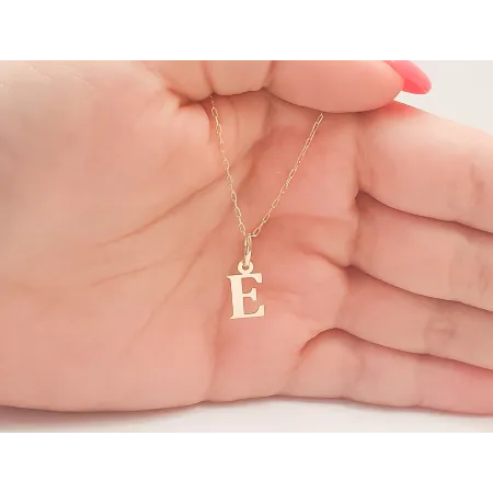 Złota Zawieszka Mała Literka ''E'' pr 585
