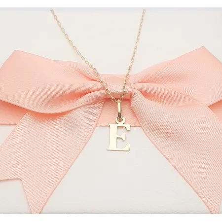 Złota Zawieszka Mała Literka ''E'' pr 585