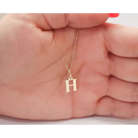 Złota Zawieszka Mała Literka ''H'' pr 585