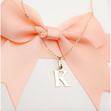 Złota Zawieszka Mała Literka ''K'' pr 585