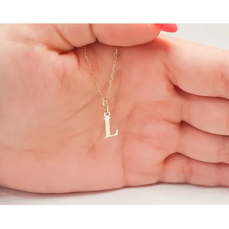 Złota Zawieszka Mała Literka ''L'' pr 585