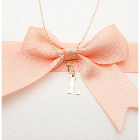 Złota Zawieszka Mała Literka ''L'' pr 585