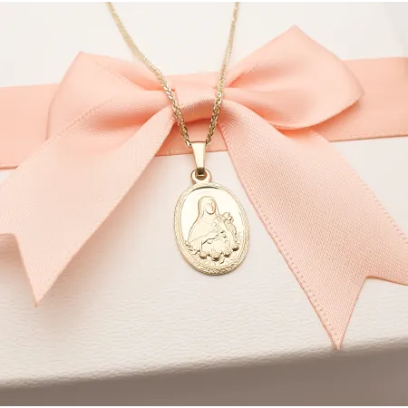 Złoty Medalik Wizerunek Matki Boskiej pr 585