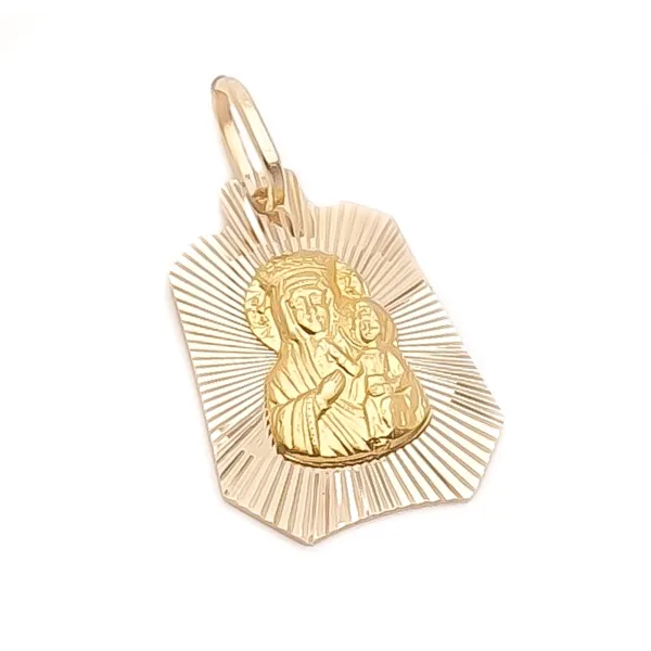 Złoty Medalik Matka Boska Częstochowska Próba 585