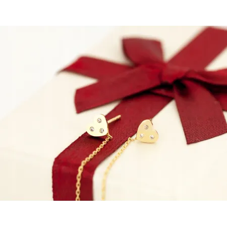 ZŁOTE 14K KOLCZYKI SERDUSZKA id K1088