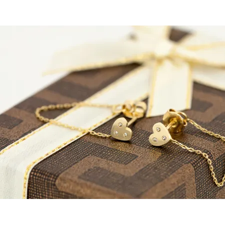 ZŁOTE 14K KOLCZYKI SERDUSZKA id K1088