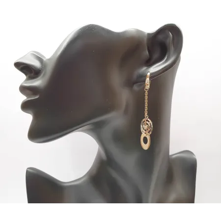 Złote Delikatne Kolczyki Wiszące pr 585 Prezent