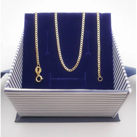 ZŁOTY 14K ŁAŃCUSZEK PEŁNA 60cm PANCERKA L1080A