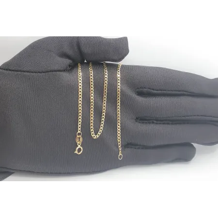 ZŁOTY ŁAŃCUSZEK 585 PANCERKA PEŁNA 45 cm