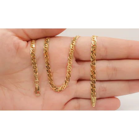 ZŁOTY 585 ŁAŃCUSZEK MONALIZA 50cm