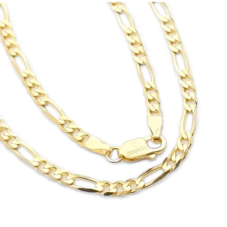 ZŁOTY 14K PEŁNY ŁAŃCUSZEK 55cm FIGARO