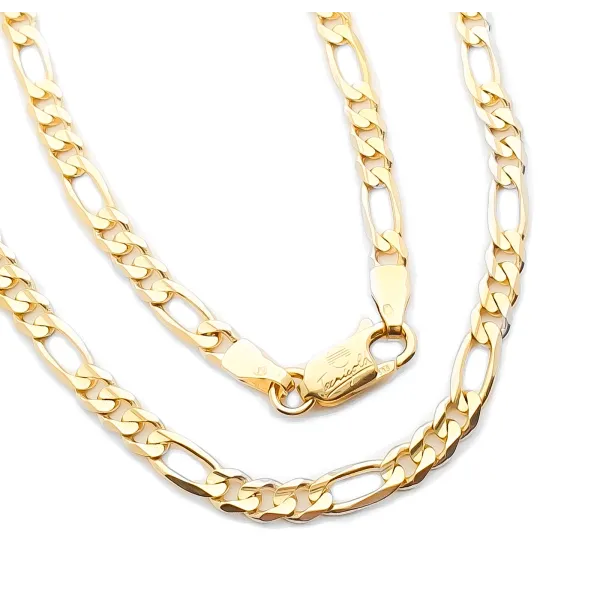 ZŁOTY 585 PEŁNY ŁAŃCUSZEK 55cm FIGARO