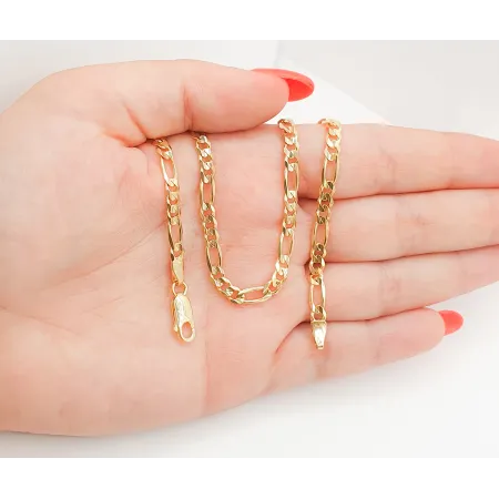 ZŁOTY 585 PEŁNY ŁAŃCUSZEK 55cm FIGARO