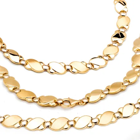 ZŁOTA KOLIA 585 EFEKTOWNY MODNY WZÓR 