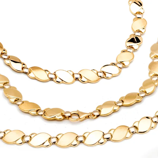 ZŁOTA KOLIA 585 EFEKTOWNY MODNY WZÓR 