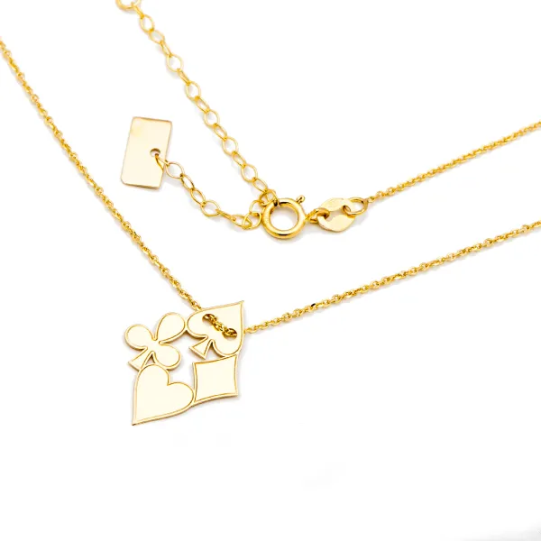 ZŁOTY NASZYJNIK 585 KARTY NA PREZENT