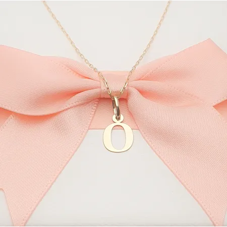 Złota Zawieszka Mała Literka ''O'' pr 585