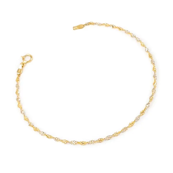 Bransoletka Złota Damska Rebeka Żółte Białe Złoto