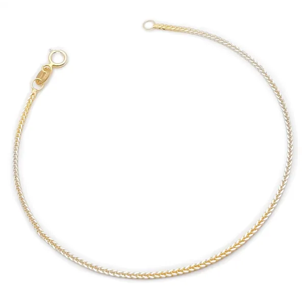 DWUKOLOROWA BRANSOLETKA 585 LISI OGON 18cm