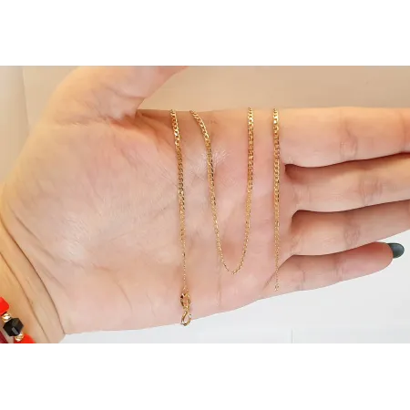 ZŁOTY ŁAŃCUSZEK 585 PEŁNA PANCERKA 55cm