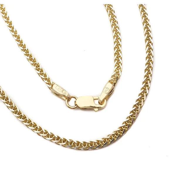 ZŁOTY 585 ŁAŃCUSZEK 55cm LISI OGON