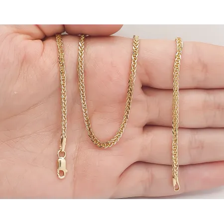 ZŁOTY 585 ŁAŃCUSZEK 55cm LISI OGON