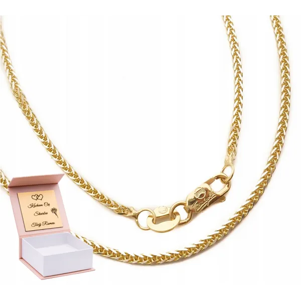 ZŁOTY 585 ŁAŃCUSZEK 50cm LISI OGON  L1218A