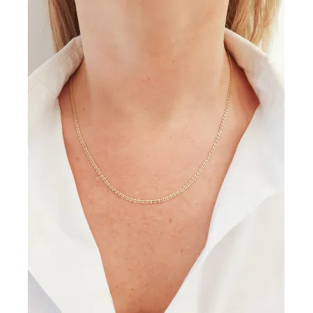 Złoty Łańcuszek 585 MARINA GUCCI 50cm Żółto Biały