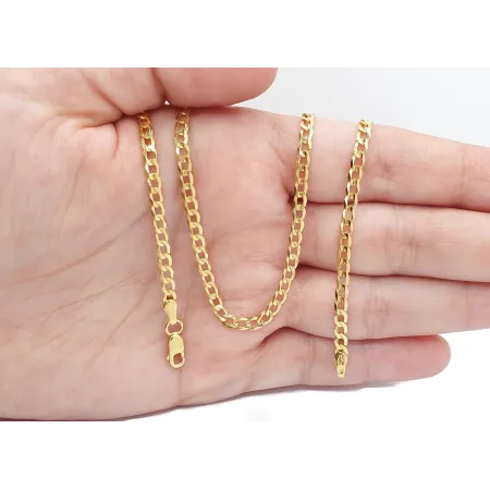 ZŁOTY ŁAŃCUSZEK 585 ELEGANCKA PEŁNA PANCERKA 