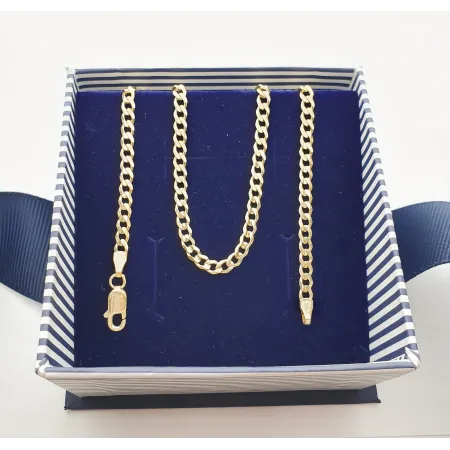 ŁAŃCUSZEK ZŁOTY KLASYCZNA PANCERKA 50cm 