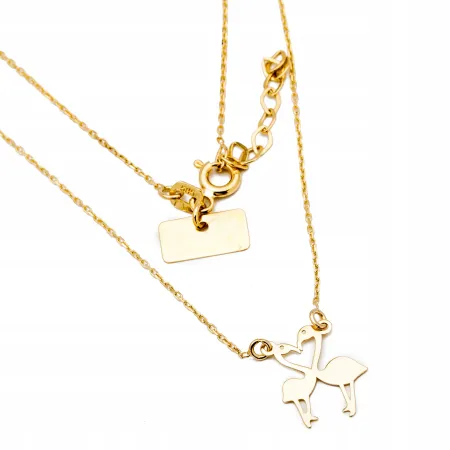 Złoty Naszyjnik Flamingi 585