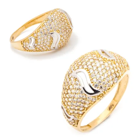 ZŁOTY PIERŚCIONEK MODNY WZÓR id P387