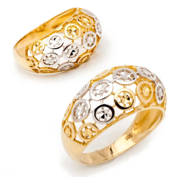 ZŁOTY PIERŚCIONEK CIEKAWY WZÓR id P400