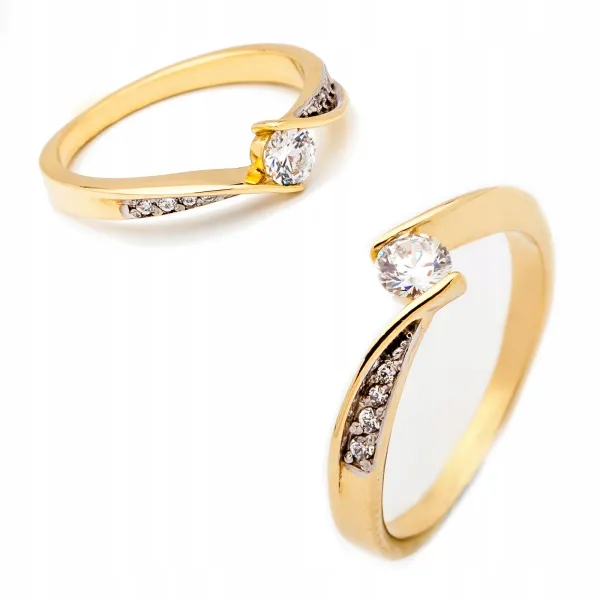 ELEGANCKI ZŁOTY PIERŚCIONEK id P680