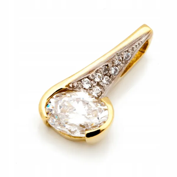 ZAWIESZKA ZŁOTA CYRKONIE