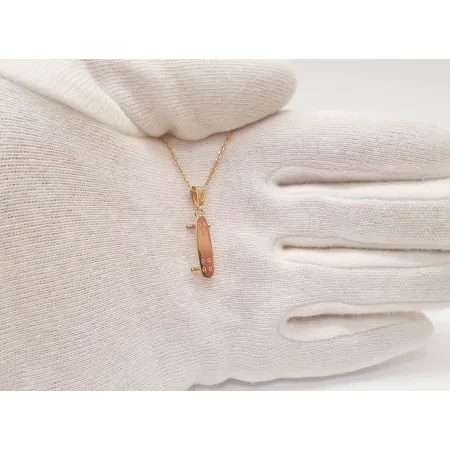 Złota Zawieszka Deskorolka Grawer pr 585