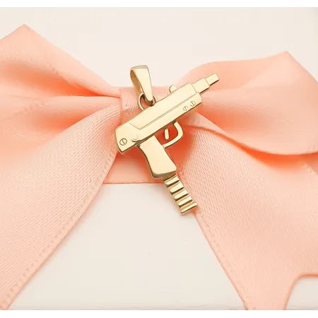 Złota Zawieszka Pistolet Próba 585 na Prezent