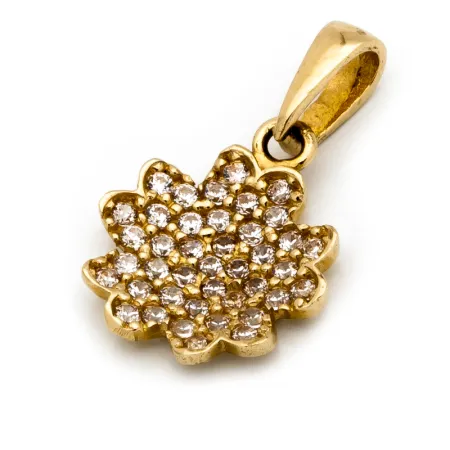 ZŁOTA ZAWIESZKA WYSADZANA CYRKONIAMI