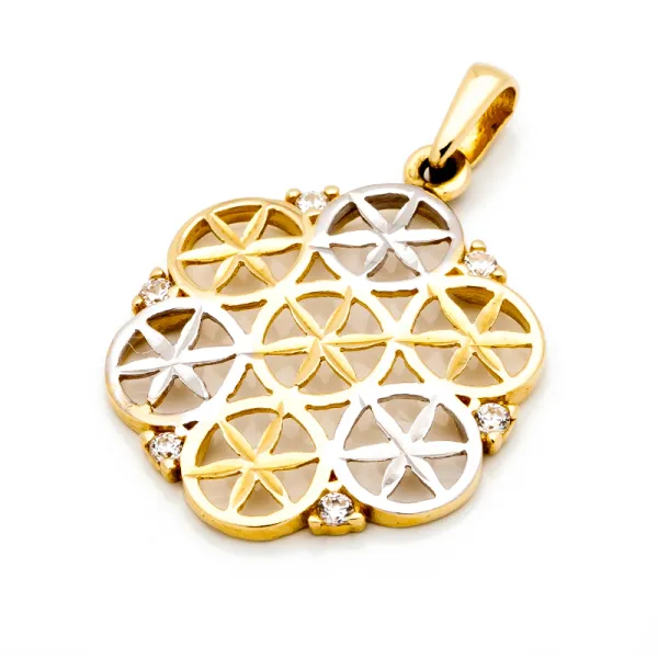 ZŁOTA ZAWIESZKA MODNY WZÓR 