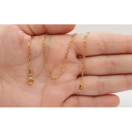 ZŁOTY 585 ŁAŃCUSZEK CIEKAWY WZÓR 