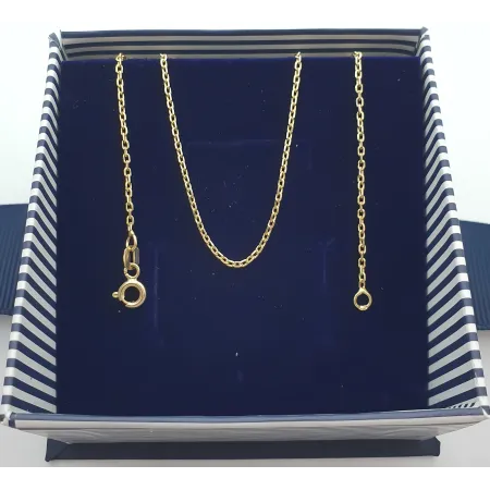 ZŁOTY 585 ŁAŃCUSZEK ANKIER PEŁNY 50 cm 