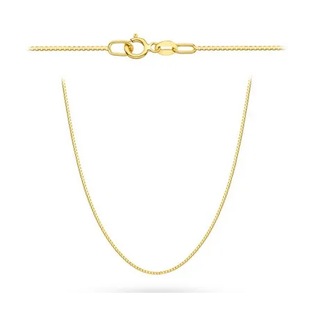 Złoty Łańcuszek 585 Damski Splot Kostka 45 cm