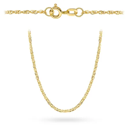 ZŁOTY 585 ŁAŃCUSZEK SINGAPUR PODWÓJNIE SKRĘCONY