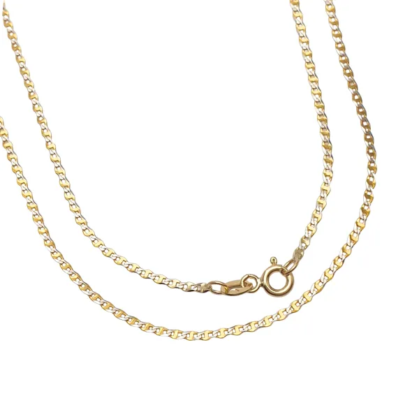 Złoty Łańcuszek 585 MARINA GUCCI 50cm Żółto Biały