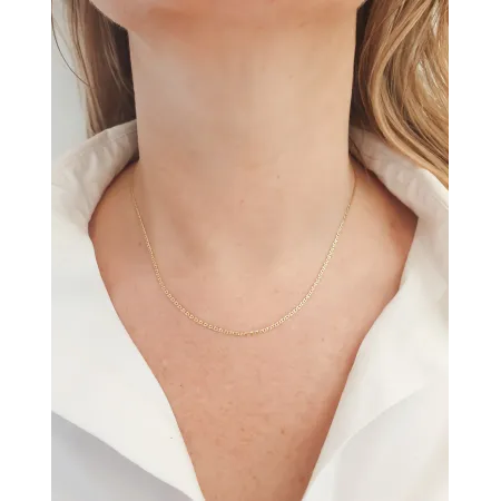 Złoty Łańcuszek 585 MARINA GUCCI 45cm Żółto Biały