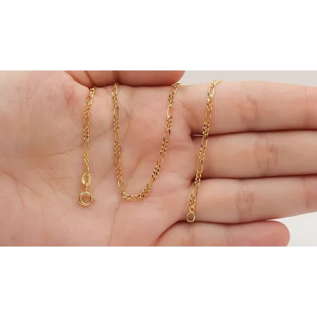 ZŁOTY ŁAŃCUSZEK 50cm PEŁNE FIGARO 