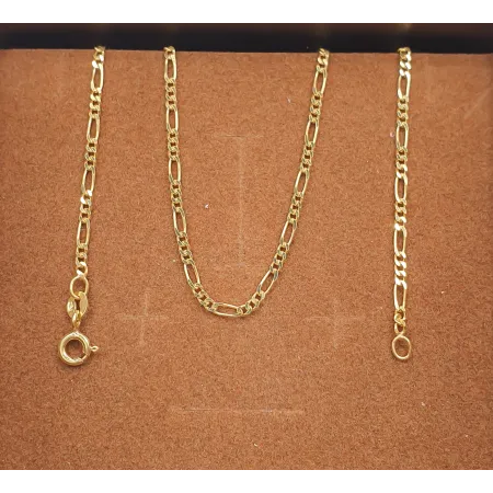 ZŁOTY ŁAŃCUSZEK 50cm PEŁNE FIGARO 