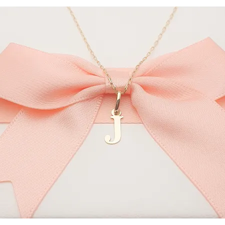 Złota Zawieszka Mała Literka ''J'' pr 585