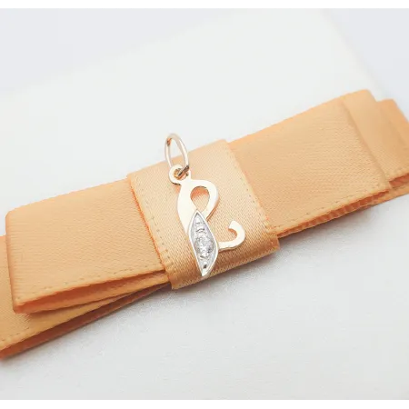 ZŁOTA 585 ZAWIESZKA LITERKA L Z CYRKONIĄ