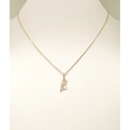 ZŁOTA 585 ZAWIESZKA LITERKA L Z CYRKONIĄ